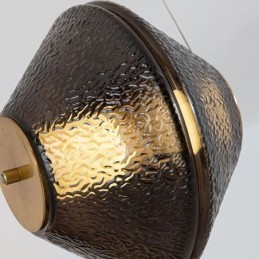 Lámpara colgante moderna simple de un solo cristal, pequeña lámpara de techo