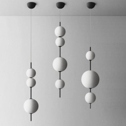 Lámpara colgante moderna minimalista con forma de molécula de frijoles mágicos.