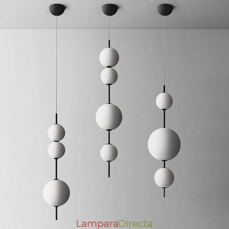 Lámpara colgante moderna minimalista con forma de molécula de frijoles mágicos.