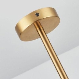 Lámpara colgante moderna minimalista de hierro forjado y cristal de lava.