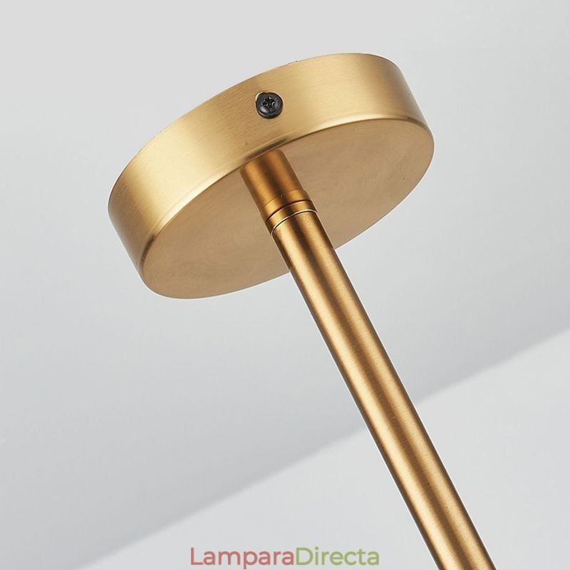 Lámpara colgante moderna minimalista de hierro forjado y cristal de lava.