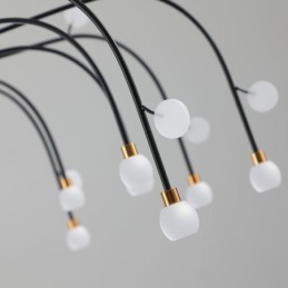 Lámpara colgante nórdica creativa blanca natural, 14 luces