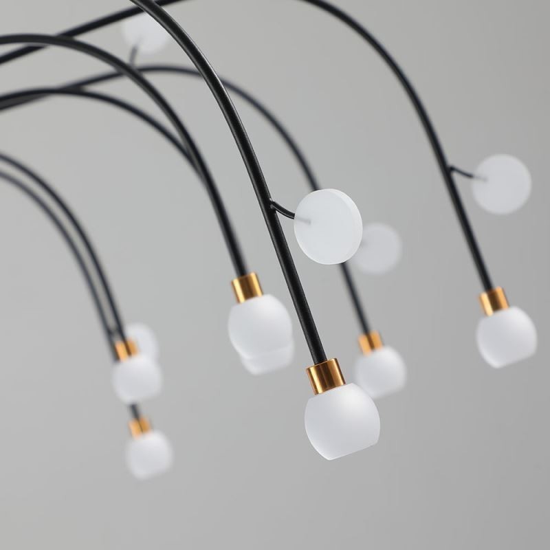 Lámpara colgante nórdica creativa blanca natural, 14 luces