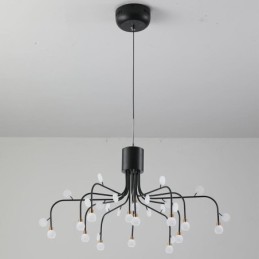 Lámpara colgante nórdica creativa blanca natural, 14 luces