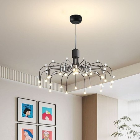 Lámpara colgante nórdica creativa blanca natural, 30 luces Lámpara colgante nórdica creativa blanca natural, 30 luces