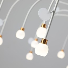 Lámpara colgante nórdica creativa blanca natural, 30 luces