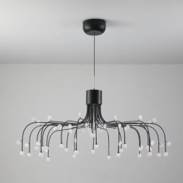 Lámpara colgante nórdica creativa blanca natural, 30 luces