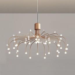 Lámpara colgante nórdica creativa blanca natural, 30 luces