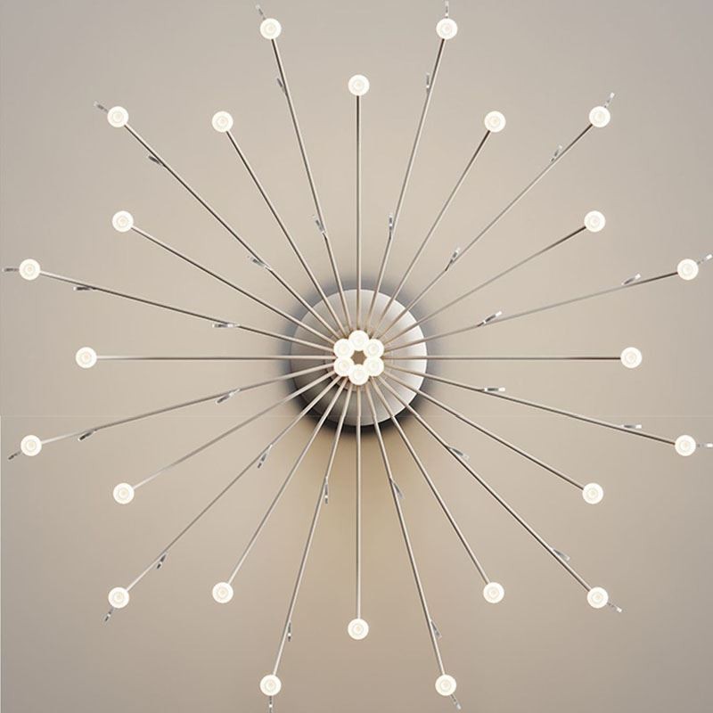 Lámpara colgante nórdica creativa blanca natural, 30 luces