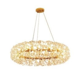 Lámpara colgante moderna minimalista de hierro forjado circular con forma de flor de sol.