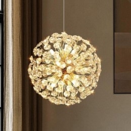 Lámpara de techo moderna minimalista de hierro galvanizado con forma de flor de sol
