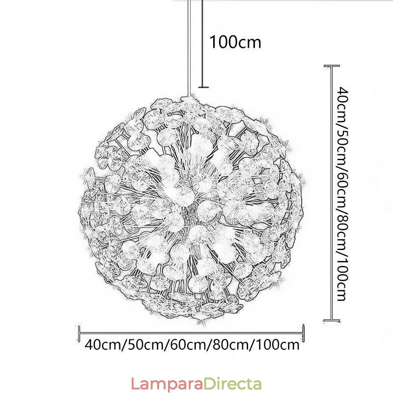 Lámpara de techo moderna minimalista de hierro galvanizado con forma de flor de sol