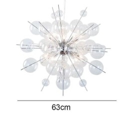 Lámpara colgante moderna minimalista de techo de cristal con burbujas