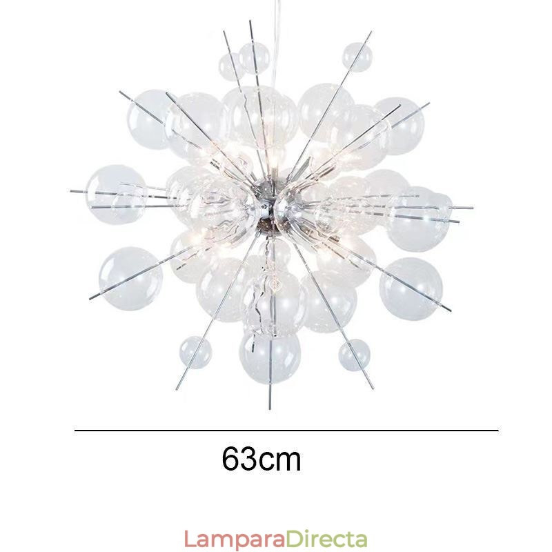 Lámpara colgante moderna minimalista de techo de cristal con burbujas