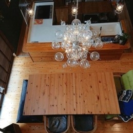Lámpara colgante moderna minimalista de techo de cristal con burbujas