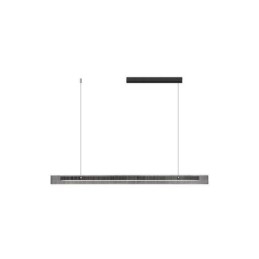 Lámpara colgante de techo de cristal de 100 cm con regulación continua y control remoto.