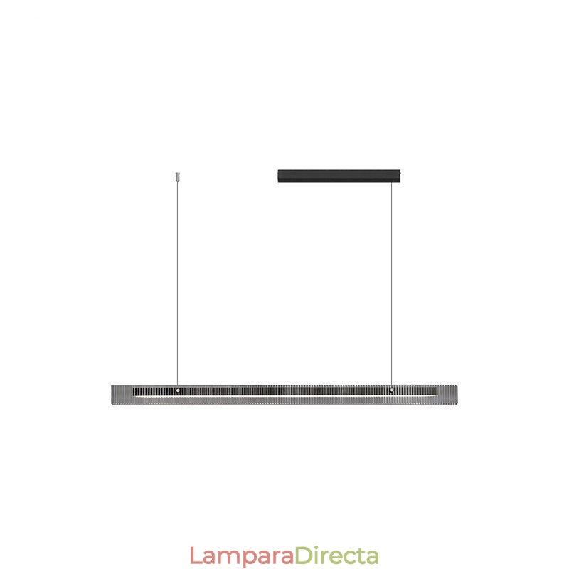 Lámpara colgante de techo de cristal de 100 cm con regulación continua y control remoto.
