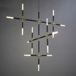 Lámpara colgante de empalme blanco cálido, lámpara de techo creativa, lámpara de combinación DIY