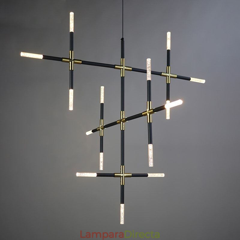Lámpara colgante de empalme blanco cálido, lámpara de techo creativa, lámpara de combinación DIY