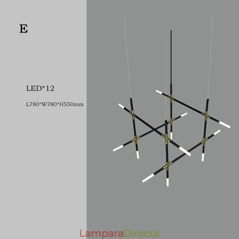 Lámpara colgante de empalme blanco cálido, lámpara de techo creativa, lámpara de combinación DIY
