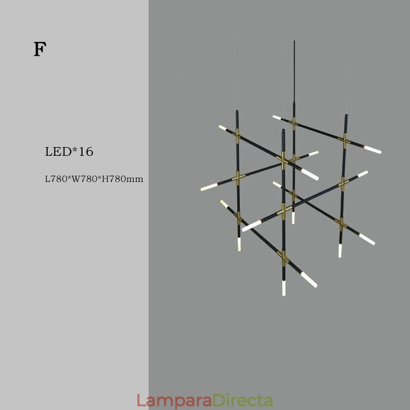 Lámpara colgante de empalme blanco cálido, lámpara de techo creativa, lámpara de combinación DIY