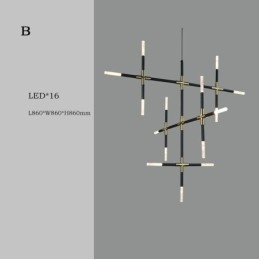 Lámpara colgante de empalme blanco cálido, lámpara de techo creativa, lámpara de combinación DIY