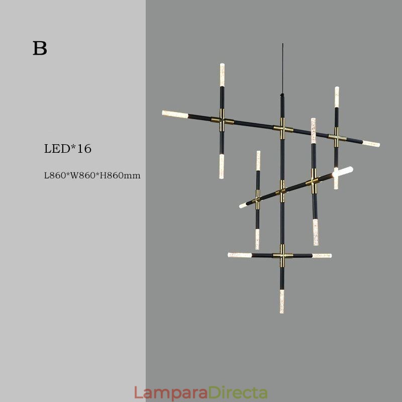 Lámpara colgante de empalme blanco cálido, lámpara de techo creativa, lámpara de combinación DIY