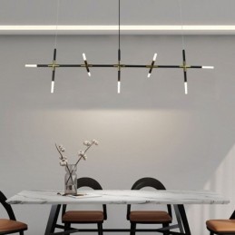 Lámpara colgante sencilla con empalme creativo, luz de techo blanca cálida, lámpara de combinación DIY
