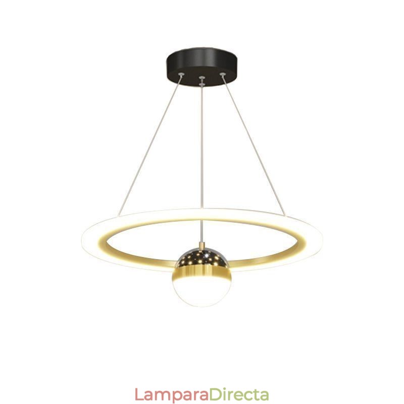 Lámpara colgante minimalista de hierro forjado acrílico con forma de estrella y anillo de techo