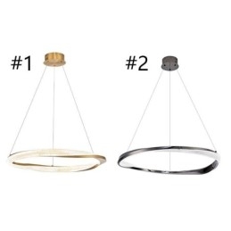Lámpara colgante de hierro forjado con anillo acrílico y luz de techo circular simple