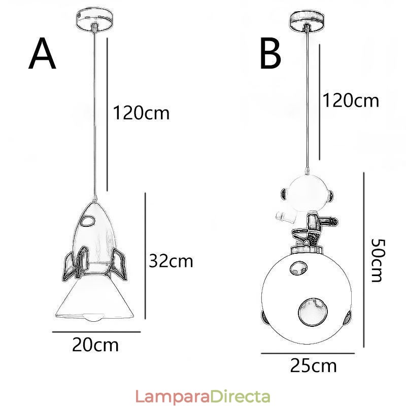 Lámpara colgante minimalista de hierro forjado con diseño de alunizaje, pequeña lámpara de techo