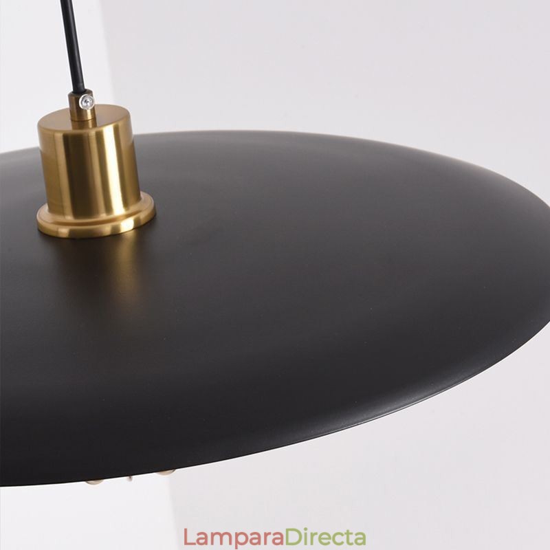 Lámpara colgante nórdica creativa de hierro forjado con forma de disco para techo