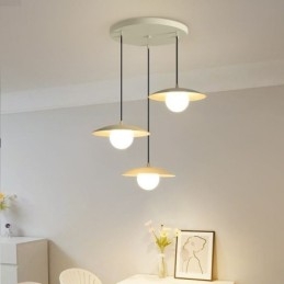 Lámpara de techo nórdica creativa con disco G9 de hierro forjado