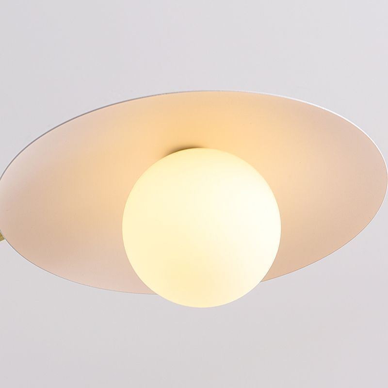 Lámpara colgante nórdica creativa de hierro forjado G9 con disco de techo
