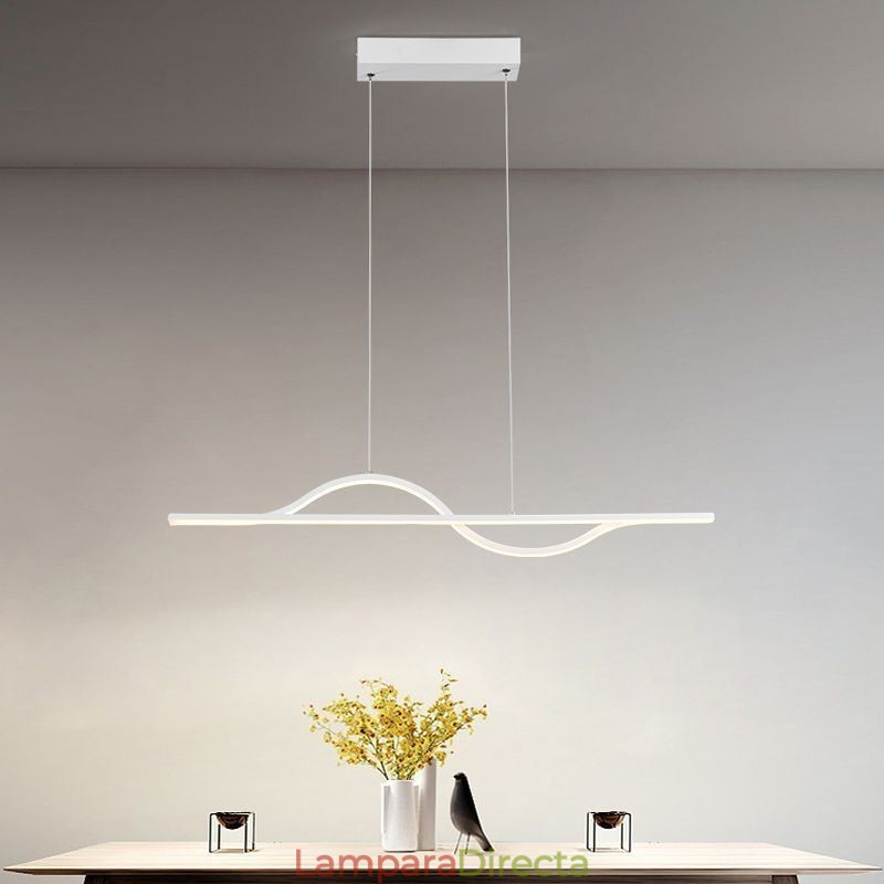 Lámpara colgante elegante de aluminio con ondas artísticas para el techo