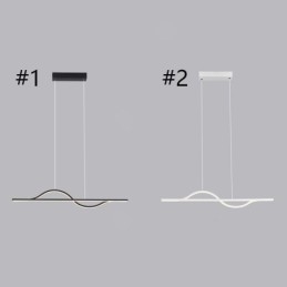 Lámpara colgante elegante de aluminio con ondas artísticas para el techo