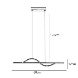 Lámpara colgante elegante de aluminio con ondas artísticas para el techo