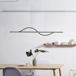 Lámpara colgante elegante de aluminio con ondas artísticas para el techo