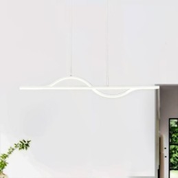Lámpara colgante elegante de aluminio con ondas artísticas para el techo