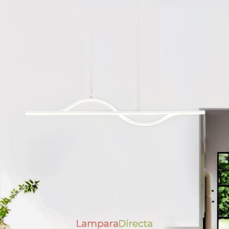Lámpara colgante elegante de aluminio con ondas artísticas para el techo