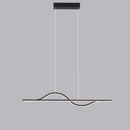 Lámpara colgante elegante de aluminio con ondas artísticas para el techo