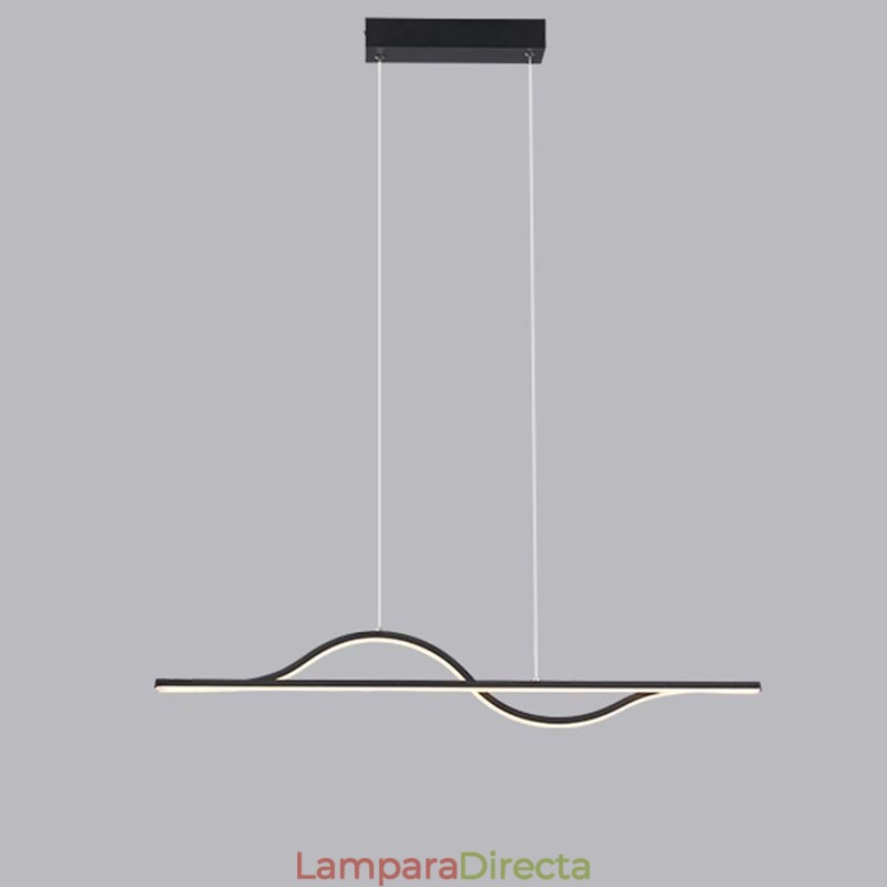 Lámpara colgante elegante de aluminio con ondas artísticas para el techo