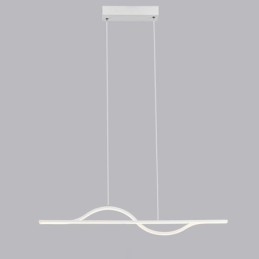 Lámpara colgante elegante de aluminio con ondas artísticas para el techo