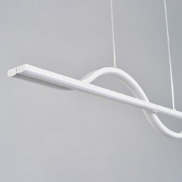 Lámpara colgante elegante de aluminio con ondas artísticas para el techo