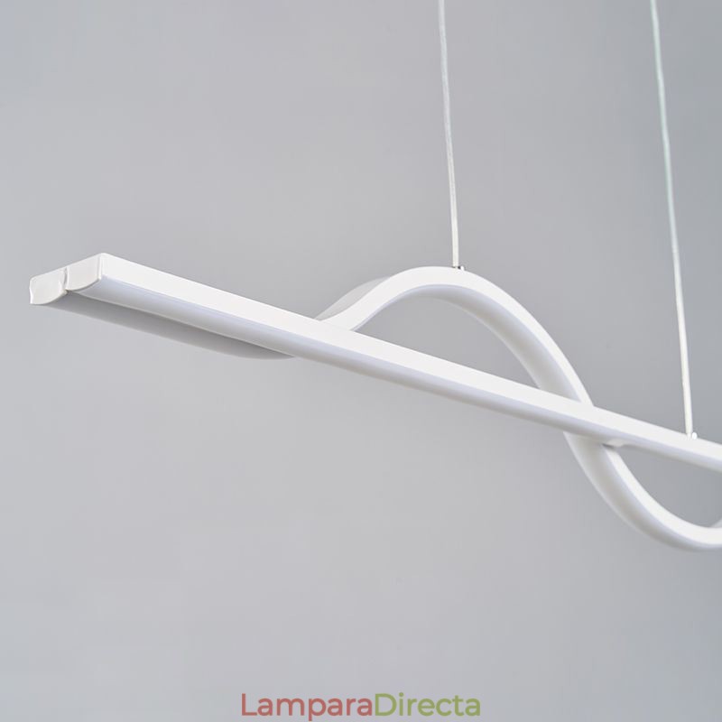 Lámpara colgante elegante de aluminio con ondas artísticas para el techo