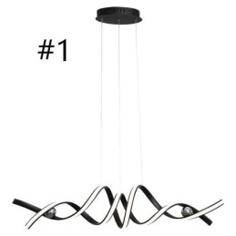 Lámpara colgante minimalista de aluminio con diseño de espiral.