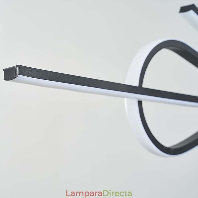 Lámpara colgante sencilla de aluminio con lazo artístico para el techo