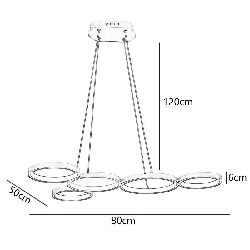 Lámpara colgante elegante de aluminio para techo artístico