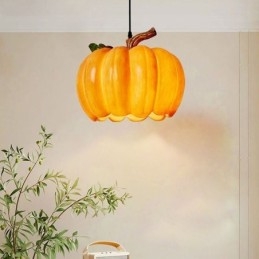 Lámpara colgante de calabaza retro japonesa, luces de techo creativas