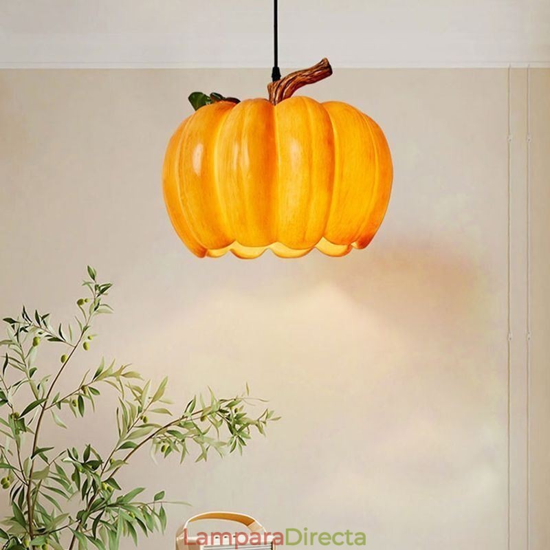 Lámpara colgante de calabaza retro japonesa, luces de techo creativas